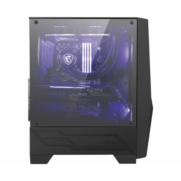 MSI MAG FORGE 100M TEMPERLI CAM 2X120MM 1X120MM ARGB FAN PSU YOK GAMING SİYAH KASA