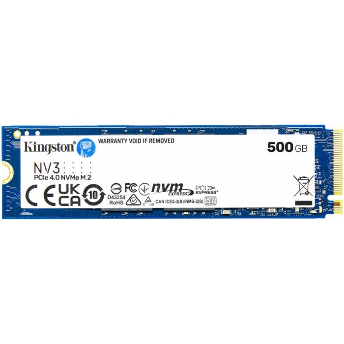 500 GB KINGSTON NV3 2280 GEN4 M.2 PCIE 4.0 NVME 5.000/3.000 SNV3S/500G