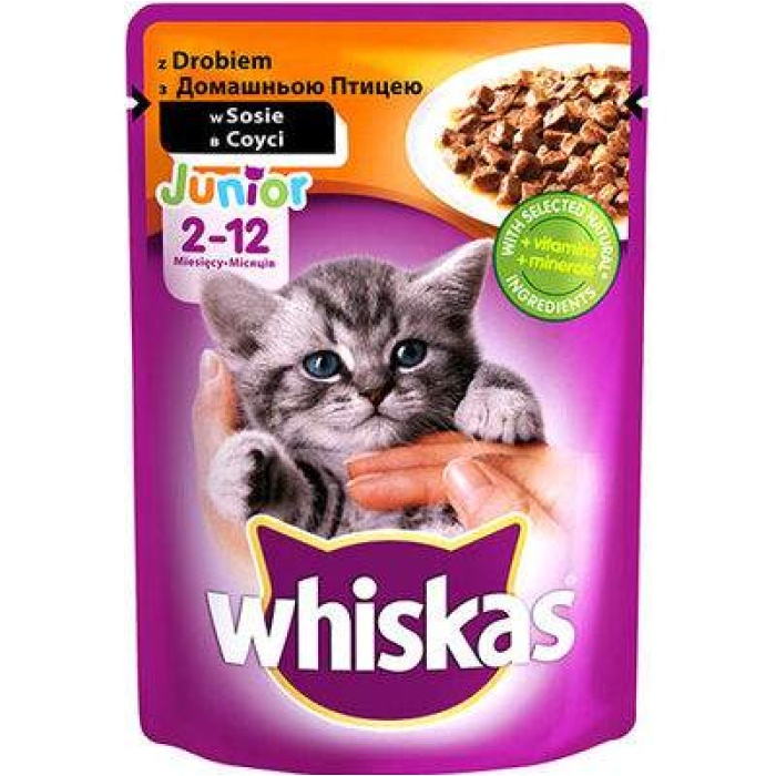 Whiskas Junior Pouch Kümes Hayvanlı Yavru Kedi Yaş Maması 100 Gr