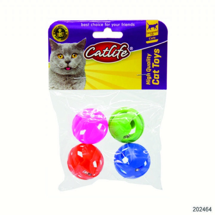 CATLİFE ZİLLİ KEDİ OYUNCAĞI 4LÜ PAKET