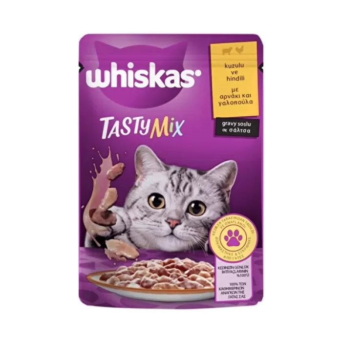 Whiskas Tasty Mix Kuzulu Ve Hindili Yaş Kedi Maması 85 g