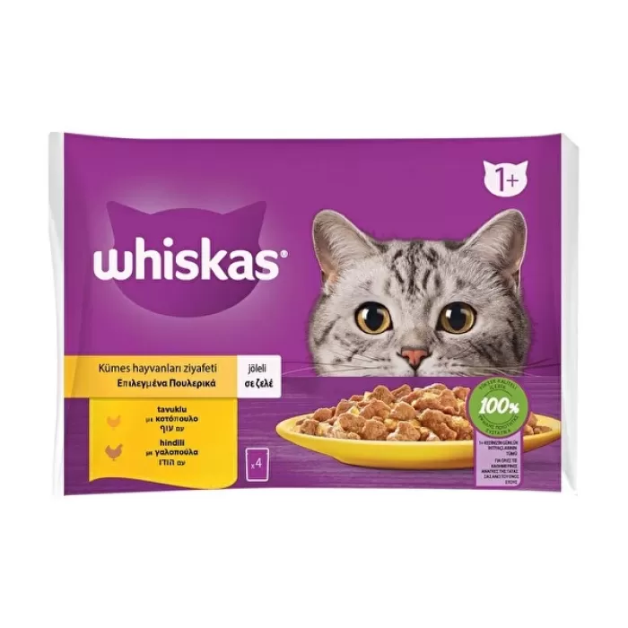 Whiskas Kümes Hayvanları Ziyafeti Poşet Yaş Mama 340 g