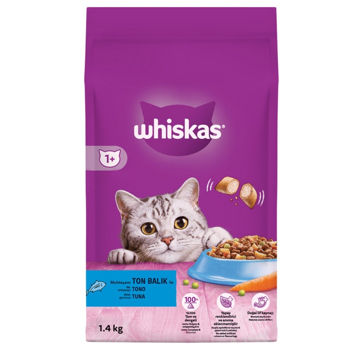 Whiskas Ton Balıklı ve Sebzeli 1.4 kg Yetişkin Kuru Kedi Maması