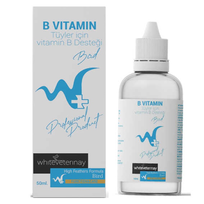 WhiteVeterinay B Vitamin Bird 50 ML ( Kuşlar için Tüy B Vitamini Desteği )