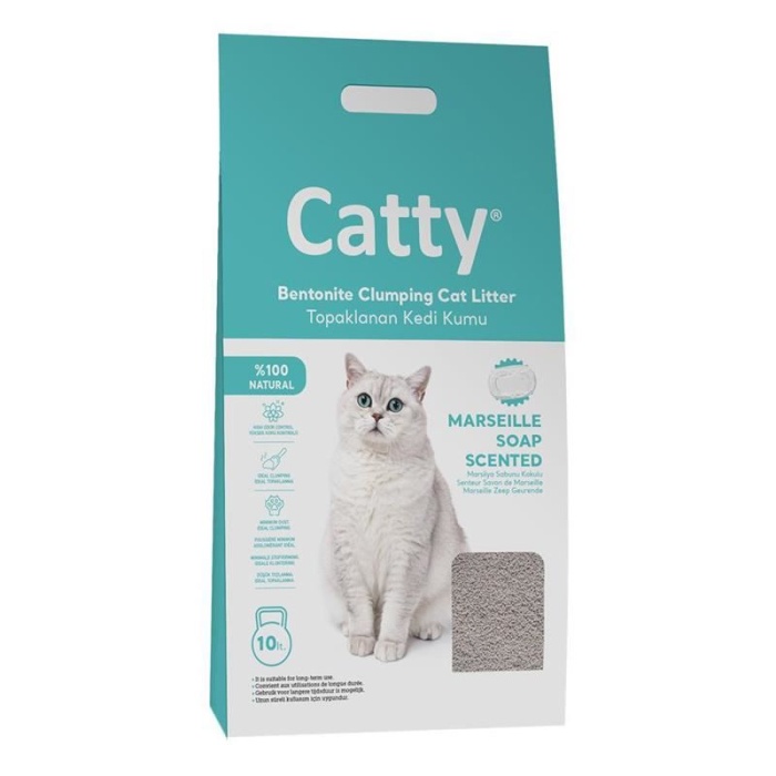 CATTY MARSİLYA SABUNLU BENTONİT KEDİ KUMU 10LT