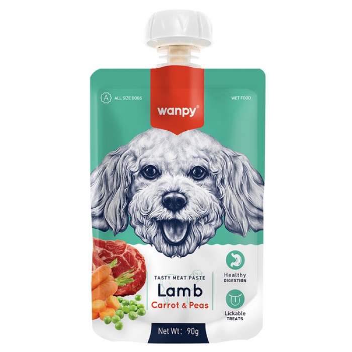 Wanpy Taze Kuzulu&Havuçlu Köpek Et Ezmesi 90 gr