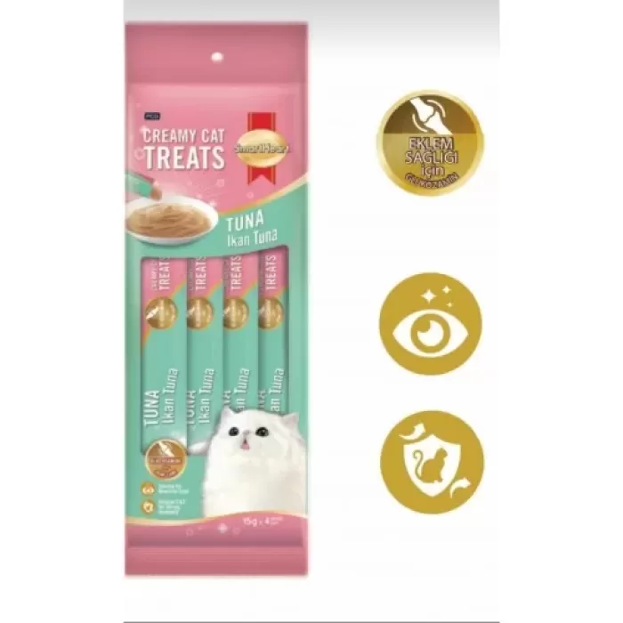 SmartHeart Krema Ton Balıklı Kedi Ödülü 4x15 Gr