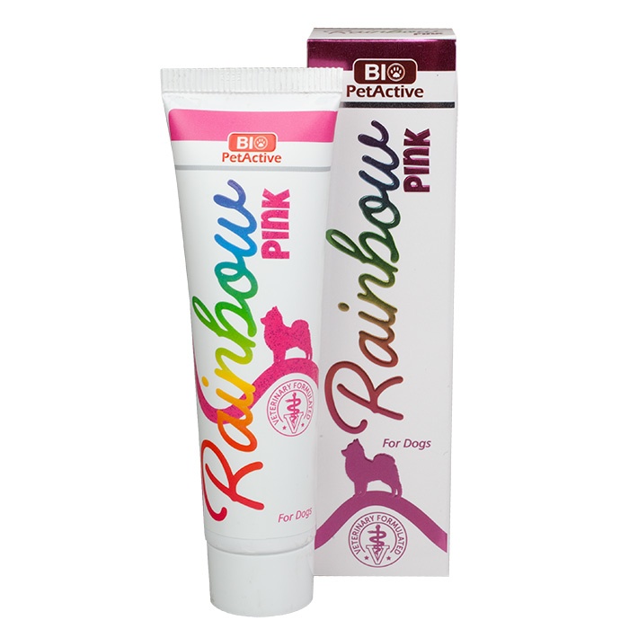 Bio PetActive Rainbow Köpekler için Tüy Renk Boyası Pembe 100ml