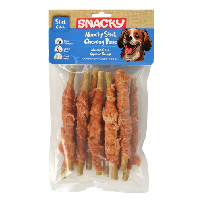 Snacky Munchy Tavuk Sargılı Köpek Ödül 10lu *13cm *120g