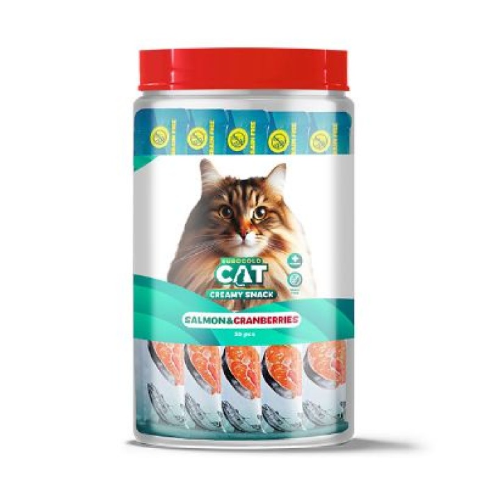 EuroGold Cat Sıvı Kedi Ödülü Somon - Kızılcık 30x15Gr