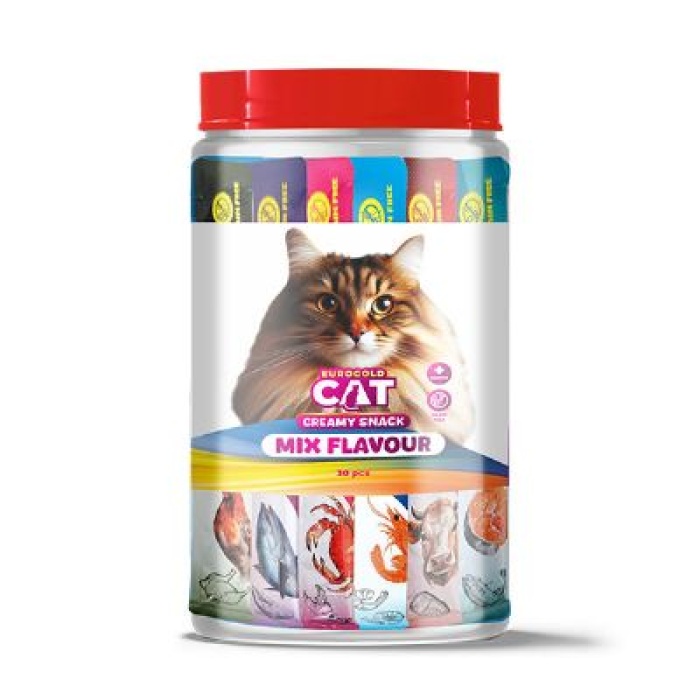 EuroGold Cat Sıvı Kedi Ödülü Karışık 6 Çeşit 30x15Gr