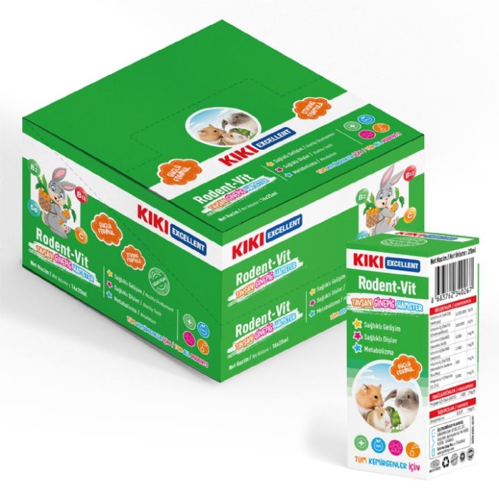 KG101-KIKI EXCELLENT TAVŞAN GİNEPİG HAMSTER VİTAMİNİ 25ML