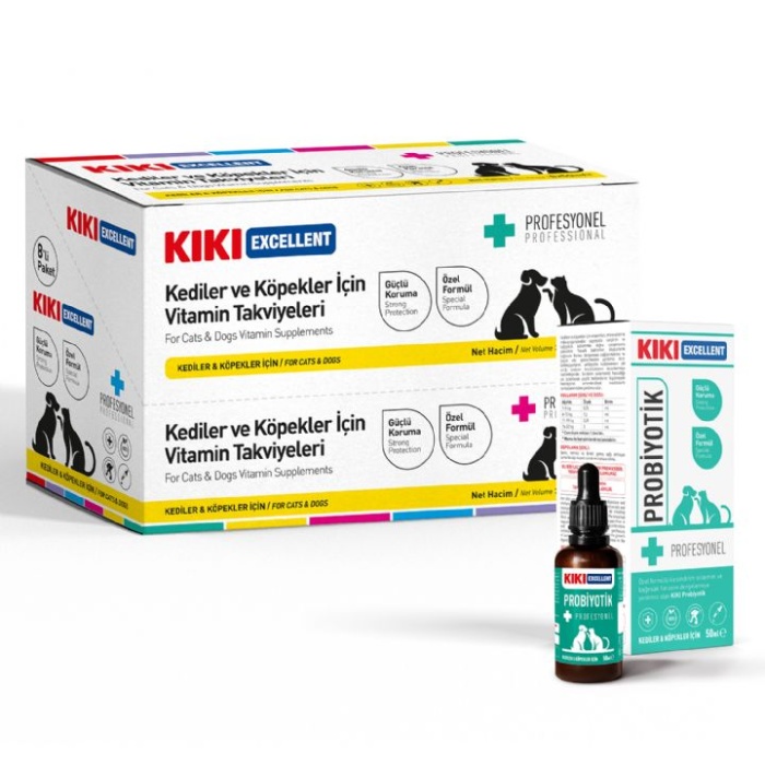 KIKI EXCELLENT KEDİ ve KÖPEKLER İÇİN PROBİYOTİK ŞURUP 50ML