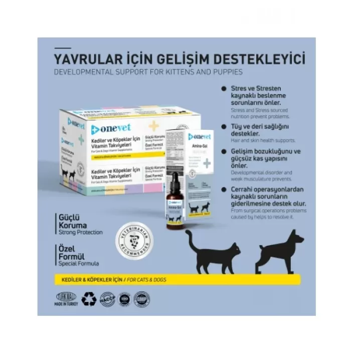 Amino-Sol Kedi ve Köpekler İçin Gelişim Destekleyici Damla