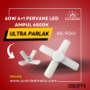 60W 5000LM 4+1  E27 DUYLU 6500K BEYAZ IŞIK SÜPER PARLAK SERİ PERVANE AMPUL GARANTİLİ