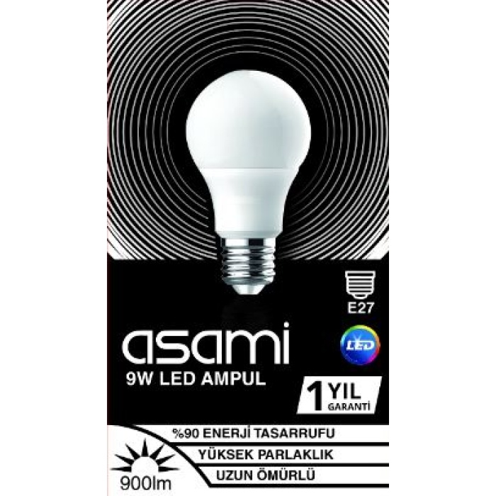 ***KOLİ SATIŞIDIR KOLİ:100ADET 9W E27 DUYLU SÜPER KALİTE GERÇEK WATT 900 LUMEN LED AMPUL 6500K BEYAZ