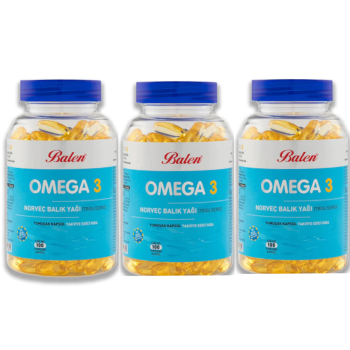 BALEN OMEGA 3 NORVEÇ BALIK YAĞI  YUM.KAP. 1380MG*100 3 ADET